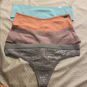 FOUR Victoria’s Secret pink panties medium